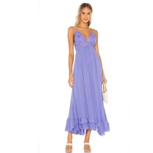 Free People Adella Maxi Slip Sapphire Periwinkle